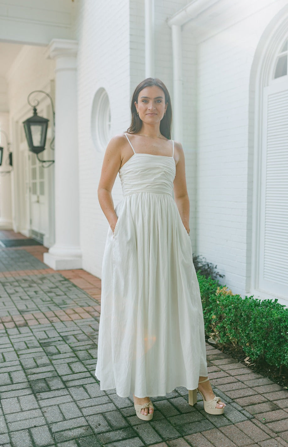 Beaded cami dress top