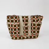 Orange Checkboard Market Tote