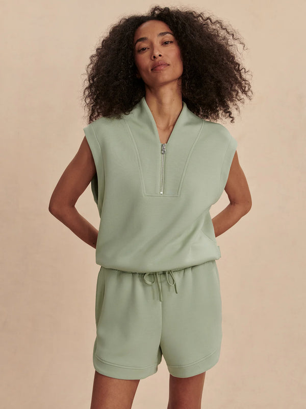 Loretta Half-Zip Sleeveless Sweat