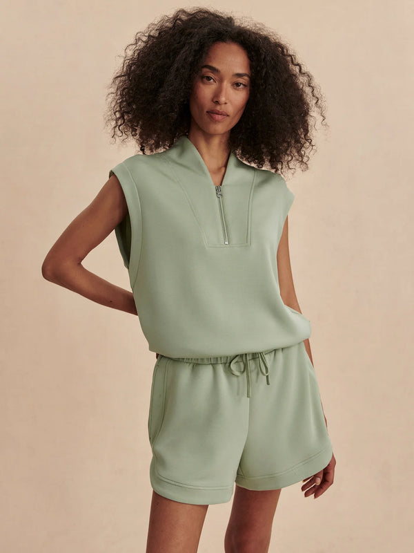 Loretta Half-Zip Sleeveless Sweat