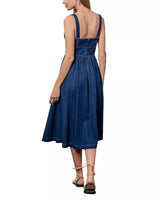 Hoof Front Denim Midi Dress