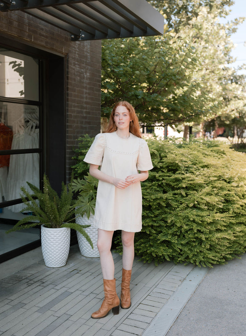 Quincey Drill Mini Dress