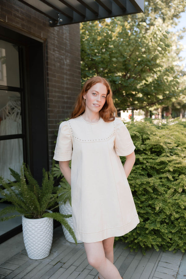 Quincey Drill Mini Dress