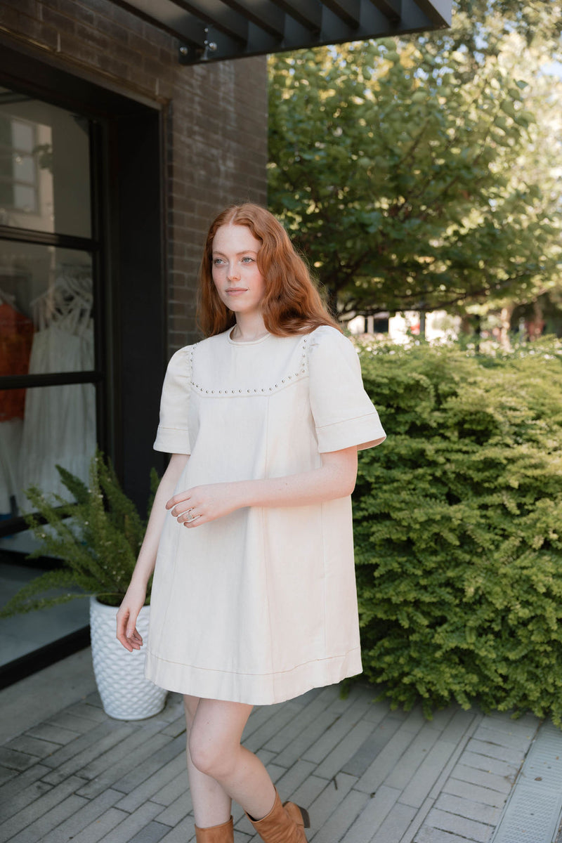 Quincey Drill Mini Dress