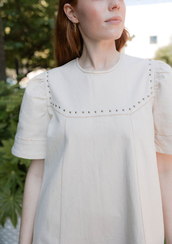 Quincey Drill Mini Dress