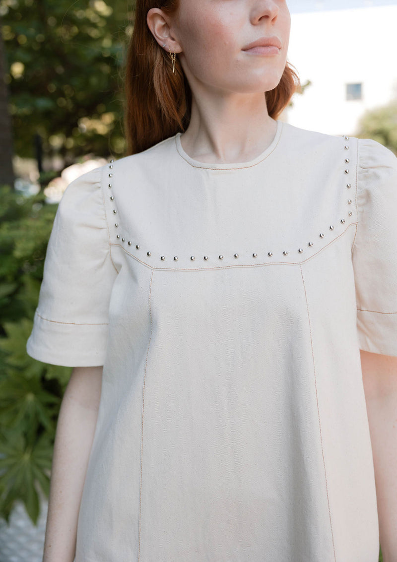 Quincey Drill Mini Dress