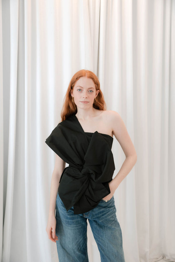One Shoulder Bow Top