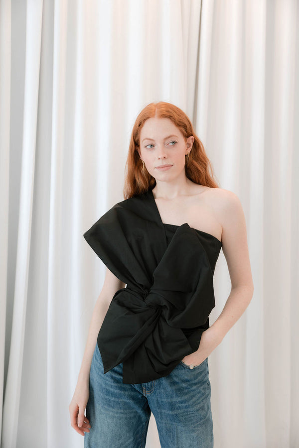 One Shoulder Bow Top