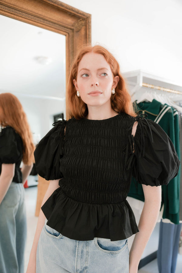 Black Peplum Top