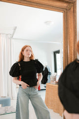 Black Peplum Top