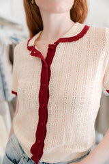 All Over Pointelle Cardigan -