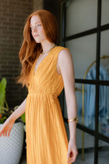 Pleated Midi Dress