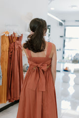 Pintucked Midi Dress