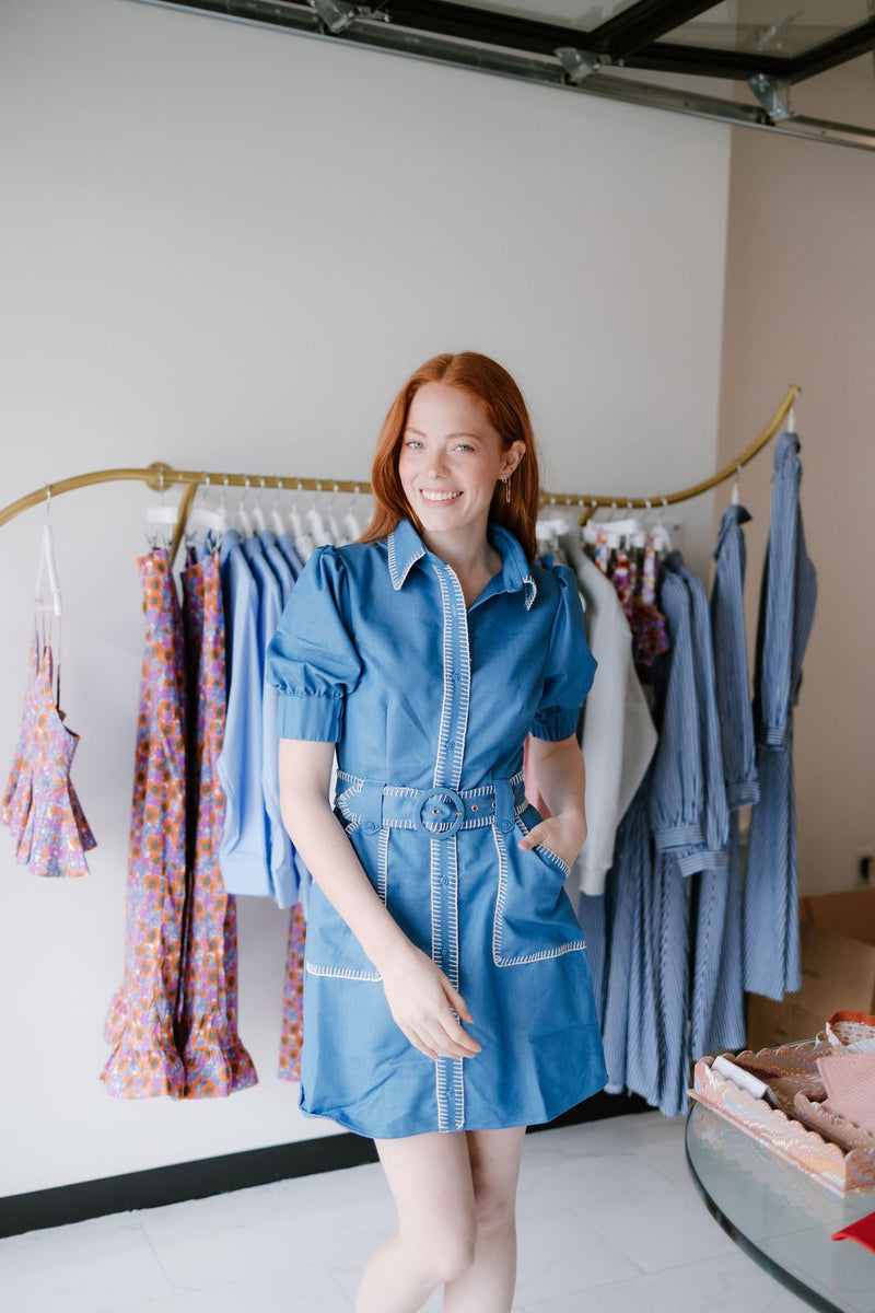 Denim Effect Mini Dress