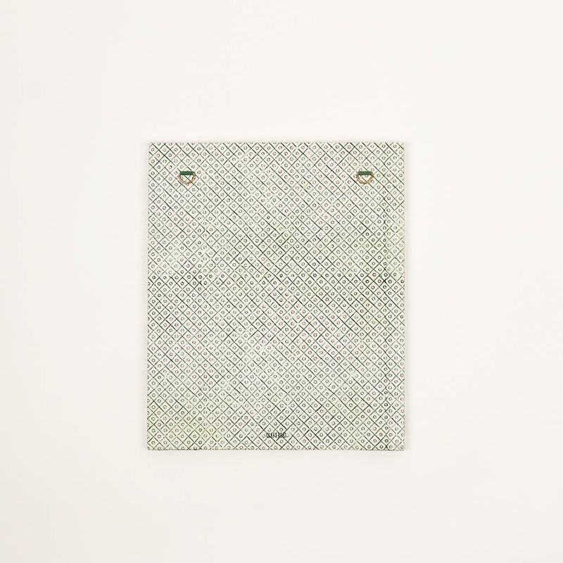 BLOCK PRINTED WALL PICTURE FRAME - BLOOMING TRELLIS GREEN