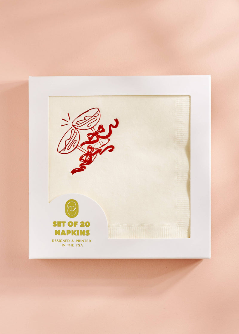 Cheers Cocktail Paper Beverage Napkin - Set of 20