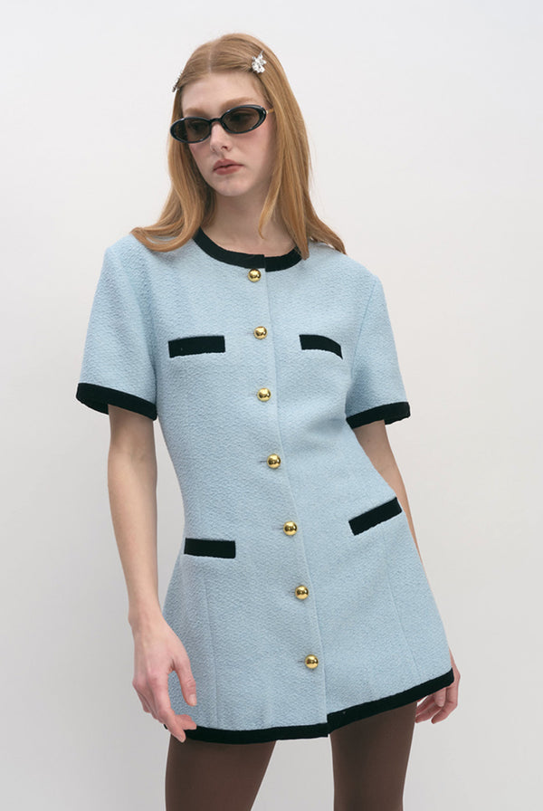 Button Down Mini Dress