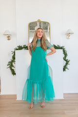 Organza Bow Maxi Dress