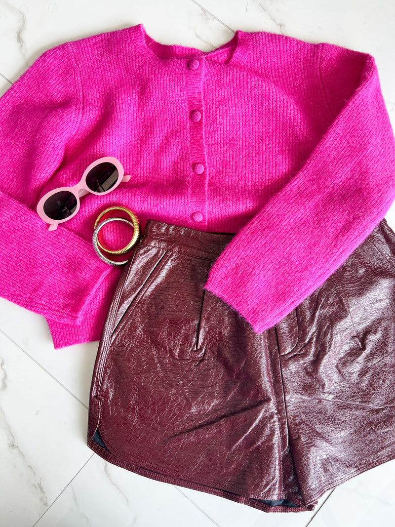 Faux Leather Shorts