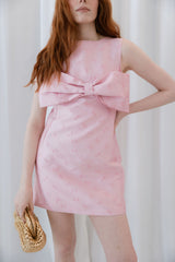 Gali Bow Jacquard Mini Dress
