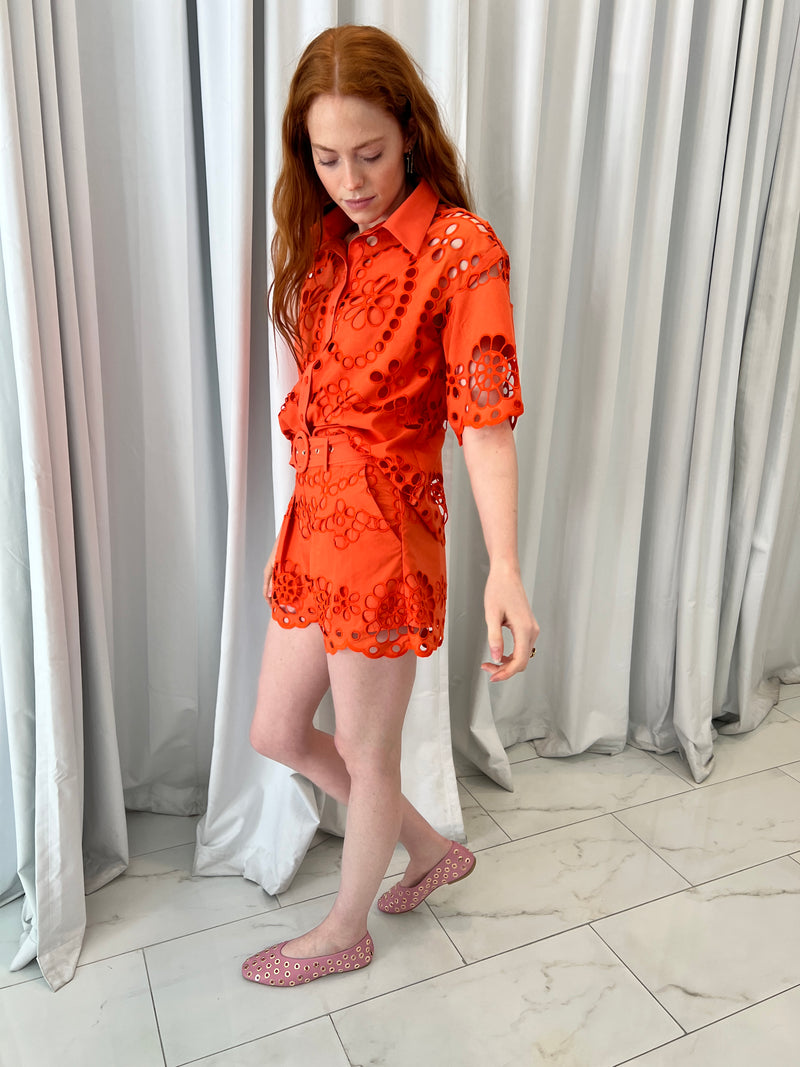 Embroidered Lace Shorts