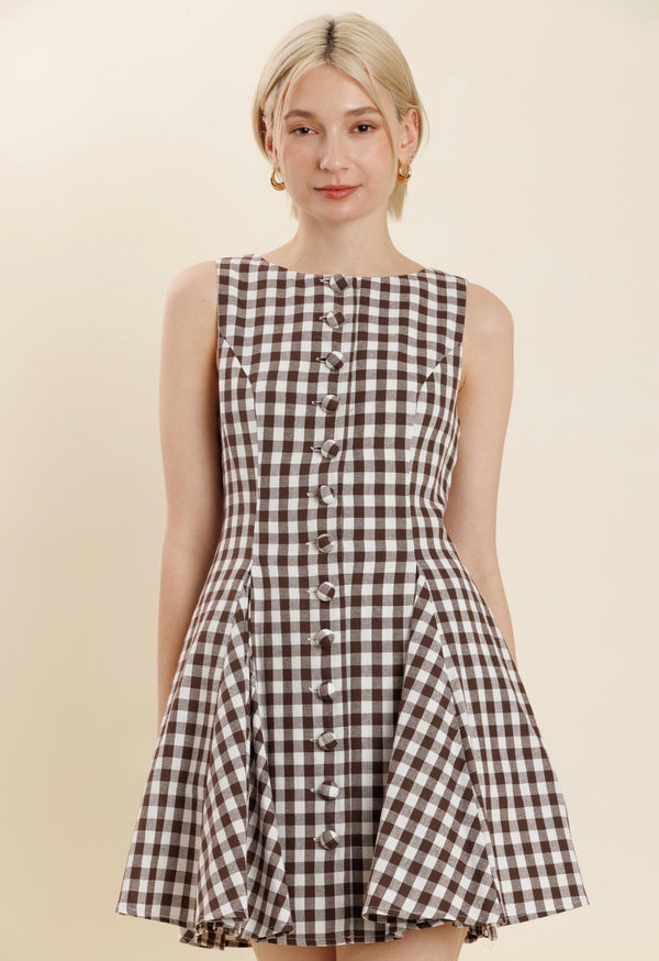Gingham Swing Dress