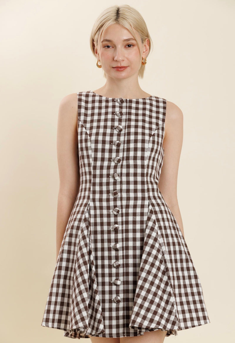 Gingham Swing Dress