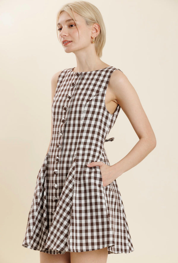 Gingham Swing Dress