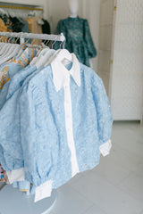 Sky Lily Embroidered Blouse