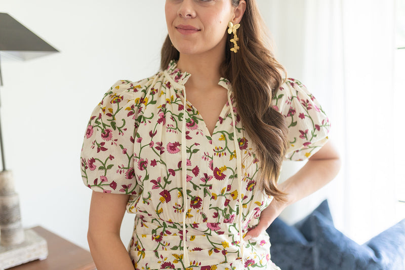 Tyler Dress - Yellow Vine