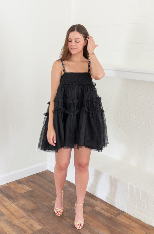 Sofie Spot Tulle Mini Dress