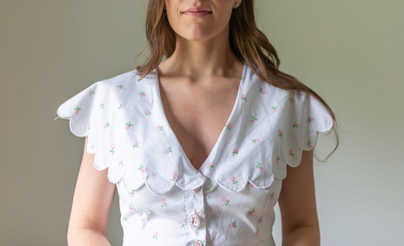 Chamomille Ditsy Scallop Dress