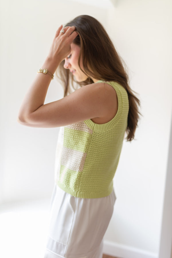 Floral Lime Sweater