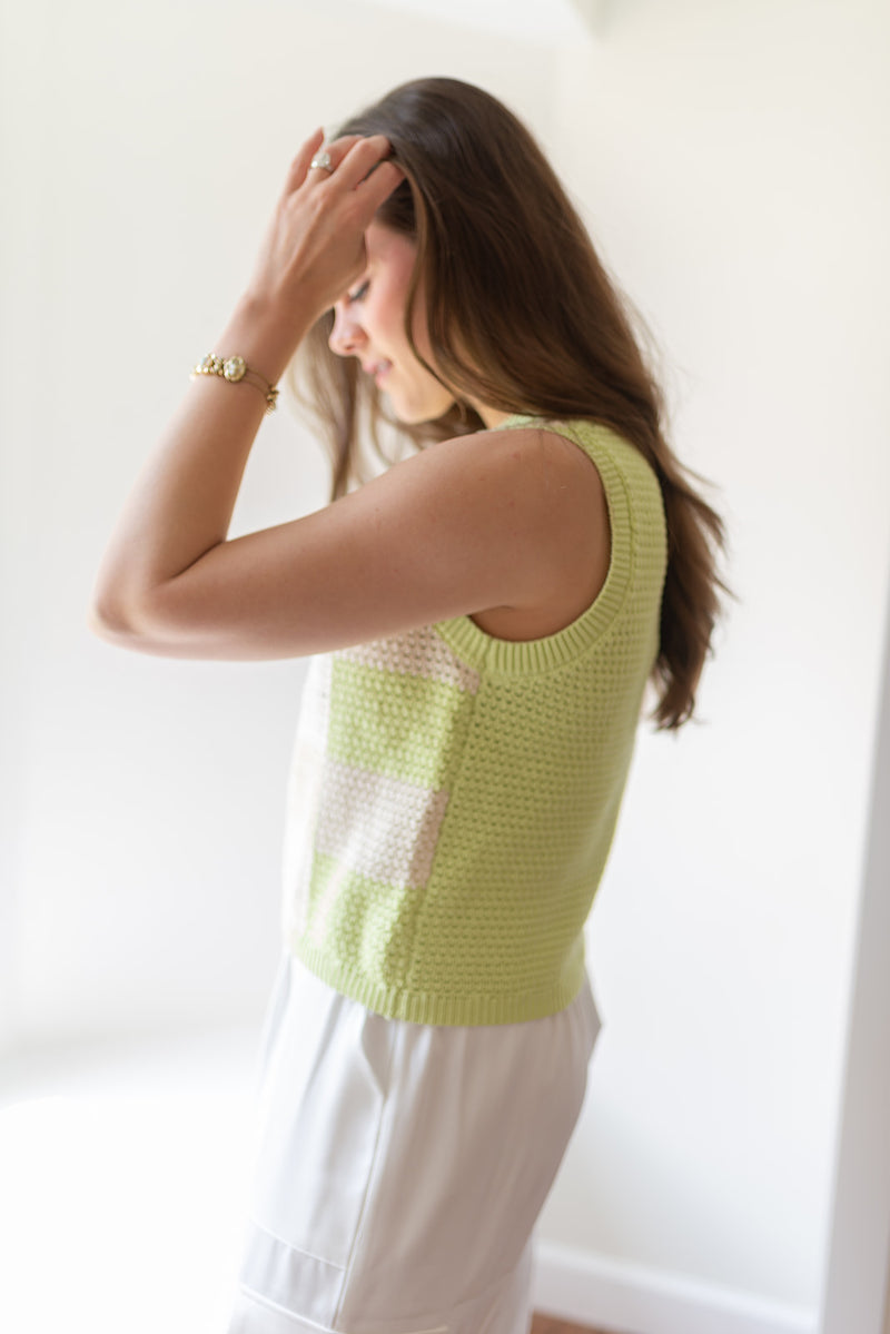 Floral Lime Sweater