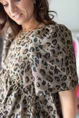 Mabel Leopard Ruched Top