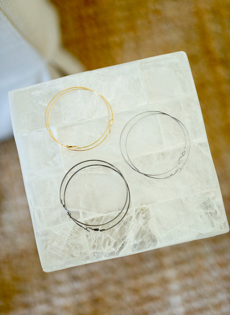 Polished Thin Hoop