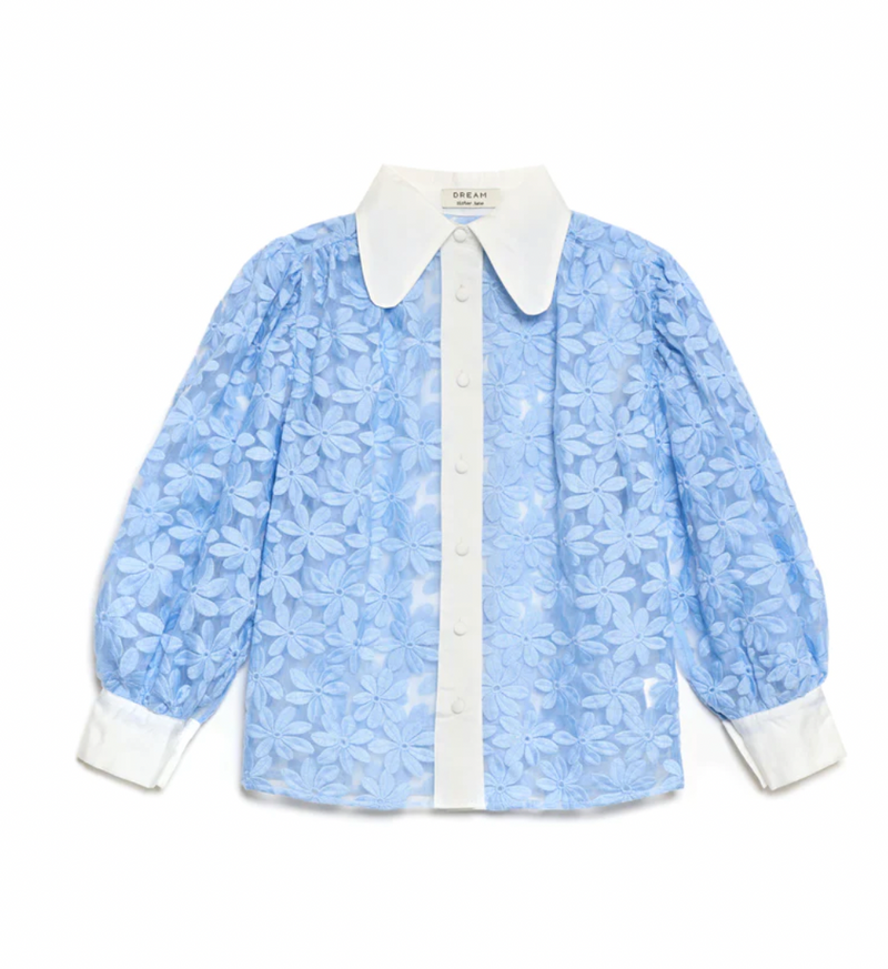 Sky Lily Embroidered Blouse