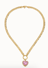 The Jonna Heart Necklace - Pink