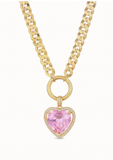 The Jonna Heart Necklace - Pink