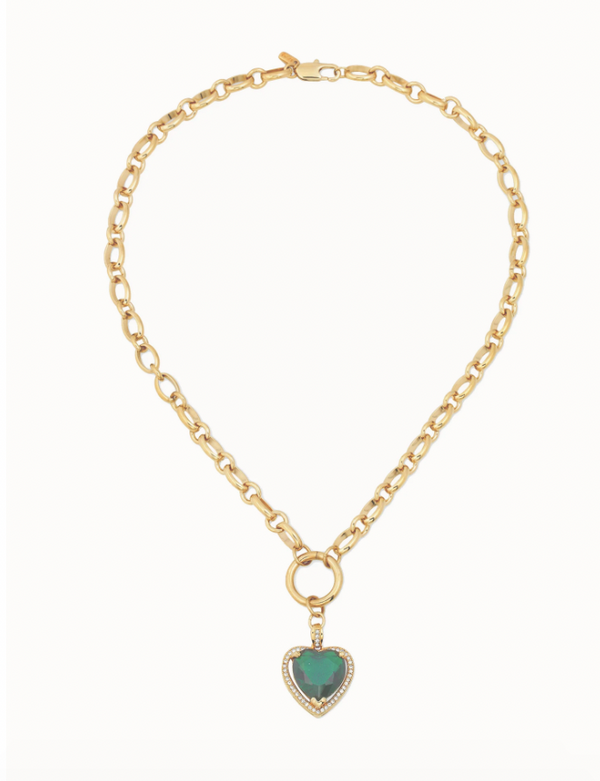 The Julia Heart Necklace - Emerald