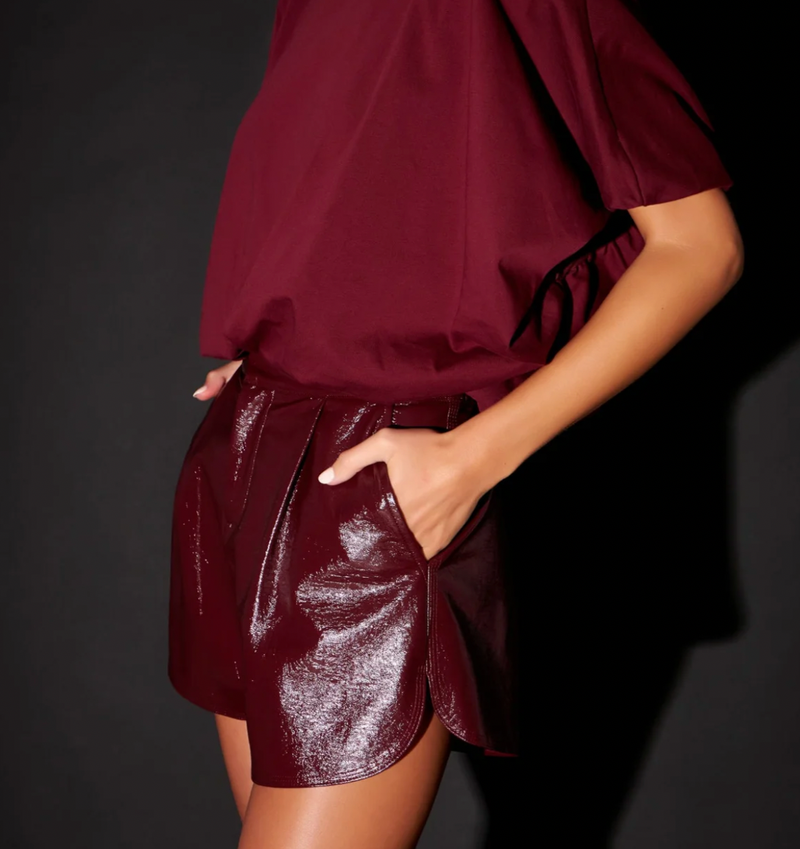 Faux Leather Shorts