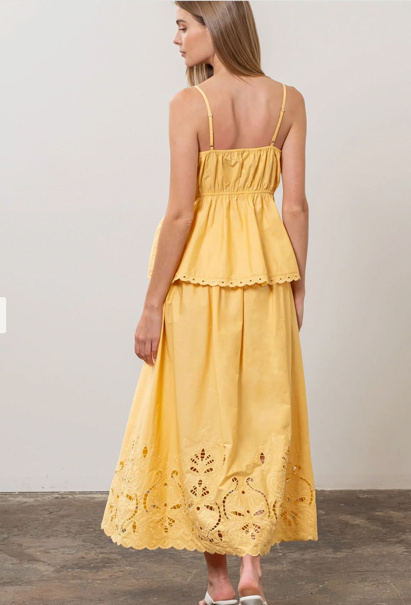 Eyelet Front Ribbon Top