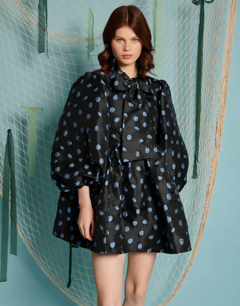 Paddle Jacquard Mini Dress