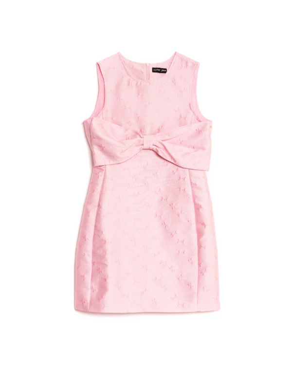 Gali Bow Jacquard Mini Dress