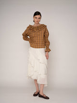 Tartine Plaid Print Blouse