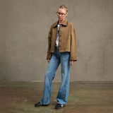 Collar Jacket with Contrast Stitching