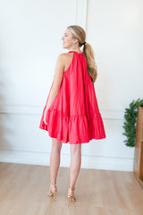 Carnelian Halter Neck Dress