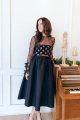 Amanda Rose Mesh Top - Coal Black