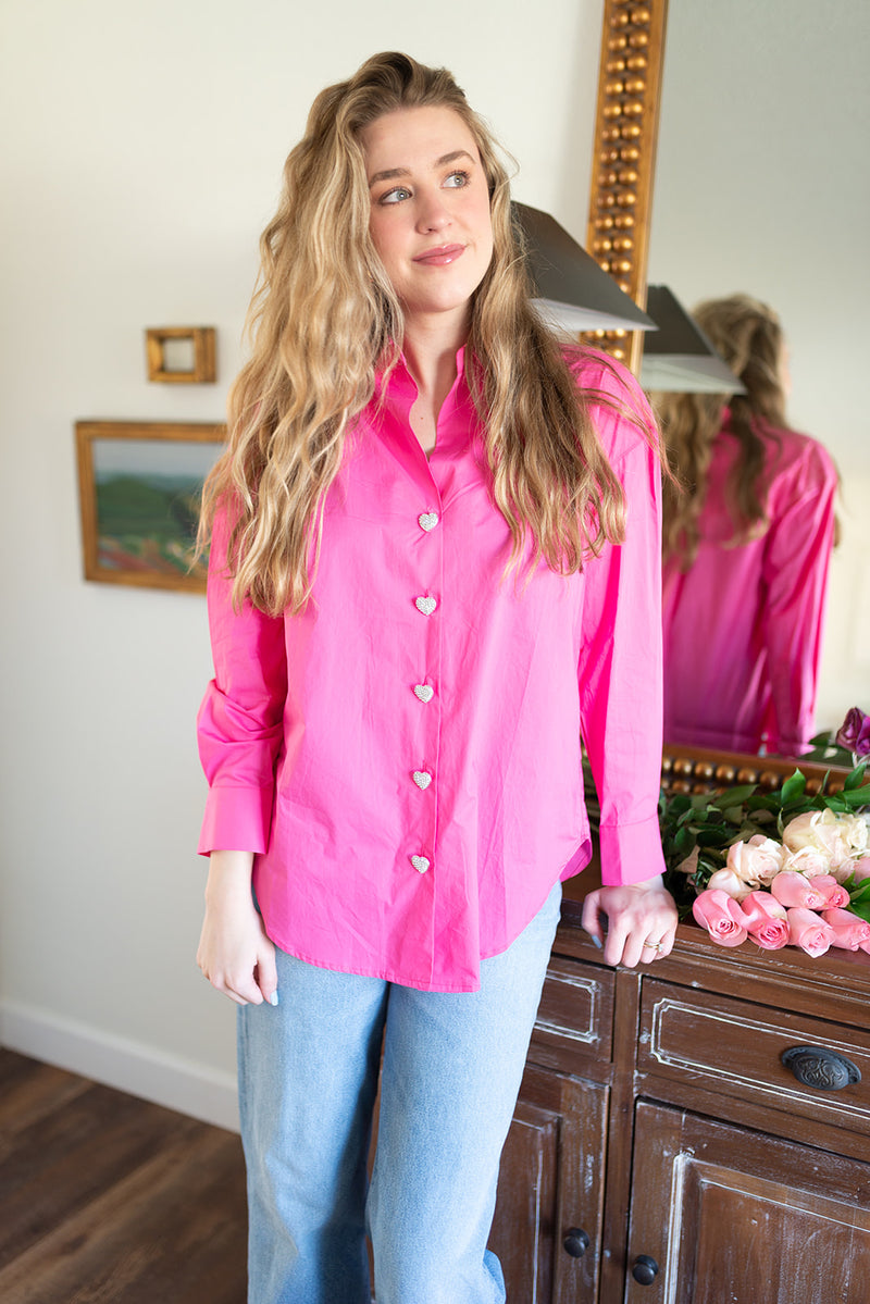 Jeweled Top - Pink