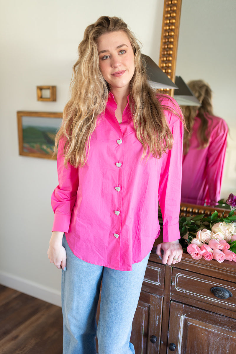 Jeweled Top - Pink